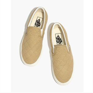 Vans Classic Slip-On Sneakers in Quilted Fabric